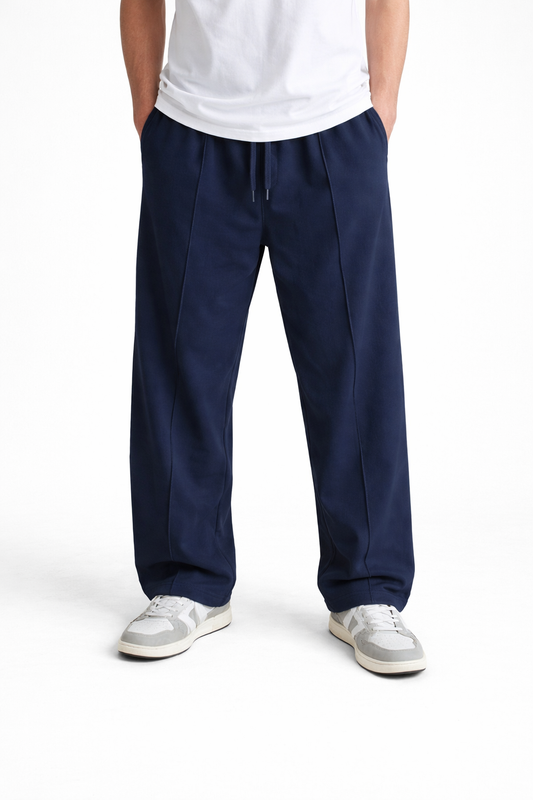 Navy blue baggy trouser