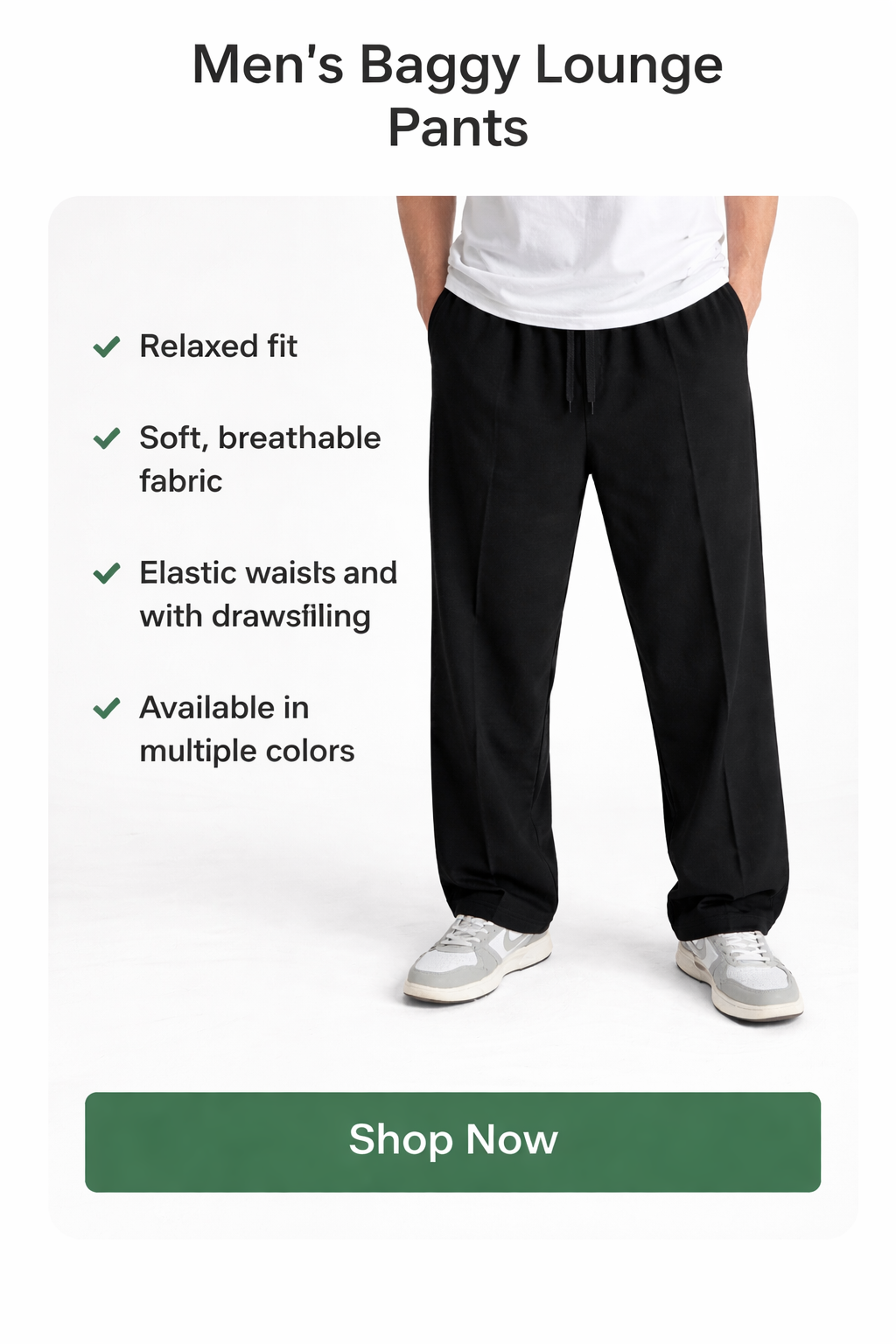 Black Baggy Trouser