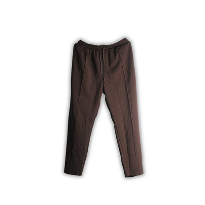 Old money brown textured trouser