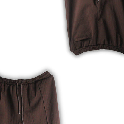 Old money brown textured trouser
